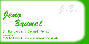 jeno baumel business card